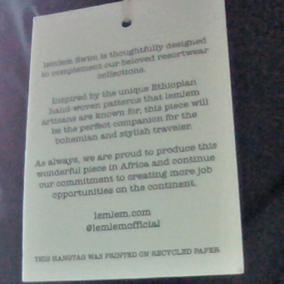 Brand New Lemlem Deep-V Belted One Piece Swimsuit - Picture 8 of 9